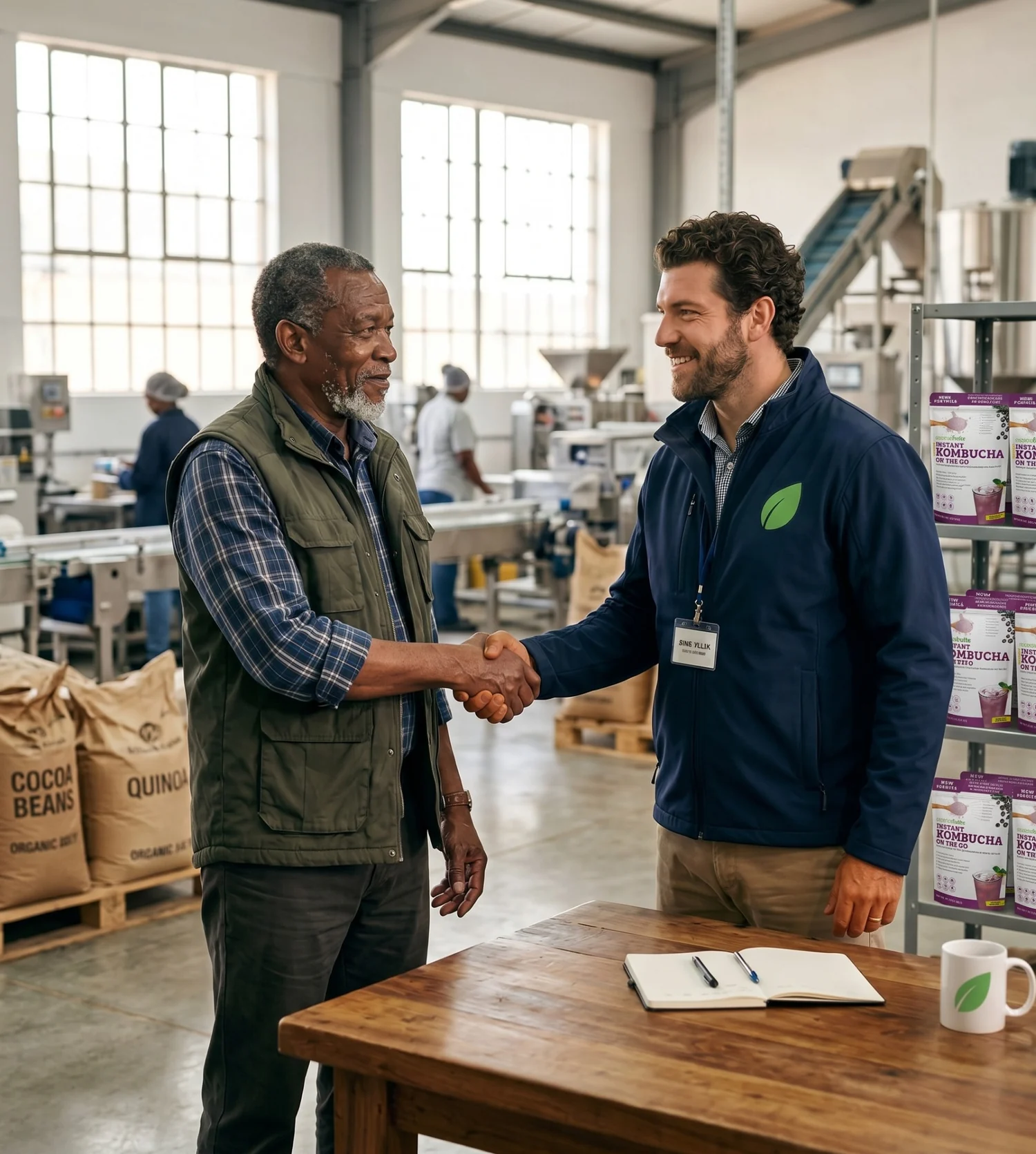 Photo of a MultiBrandsExport sourcing relationship inside a food manufacturing facility, representing Uniting the World
